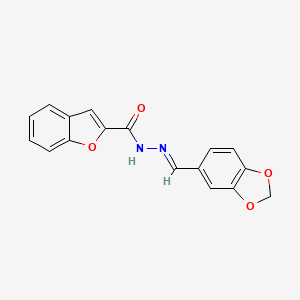 molecular formula C17H12N2O4 B14133986 N'-[(E)-1,3-benzodioxol-5-ylmethylidene]-1-benzofuran-2-carbohydrazide 