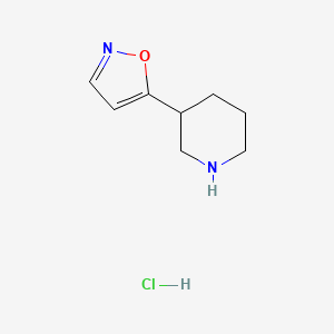 molecular formula C8H13ClN2O B1413411 3-Isoxazol-5-ylpiperidine hydrochloride CAS No. 2109145-26-6
