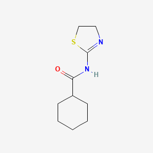 molecular formula C10H16N2OS B14134132 Cyclohexanecarboxamide, N-(4,5-dihydro-2-thiazolyl)- CAS No. 72239-26-0