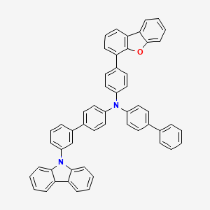 molecular formula C54H36N2O B14134270 Biphenyl-4-yl-(3'-carbazol-9-yl-biphenyl-4-yl)-(4-dibenzofuran-4-yl-phenyl)-amine 
