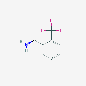 molecular formula C9H10F3N B141343 (S)-1-[2-(Trifluoromethyl)phenyl]ethylamine CAS No. 127733-39-5