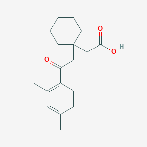 molecular formula C18H24O3 B14134481 1-[2-(2,4-Dimethylphenyl)-2-oxoethyl]cyclohexaneacetic acid CAS No. 1157673-22-7