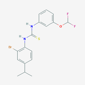molecular formula C17H17BrF2N2OS B1413449 N-(2-Bromo-4-isopropylphenyl)-N'-[3-(difluoromethoxy)phenyl]thiourea CAS No. 1858256-53-7