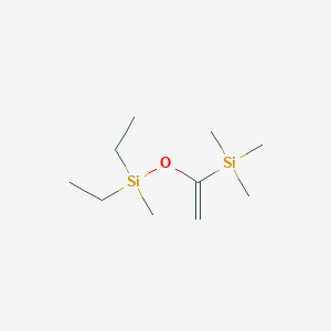 molecular formula C10H24OSi2 B14134496 Diethyl(methyl){[1-(trimethylsilyl)ethenyl]oxy}silane CAS No. 89165-16-2