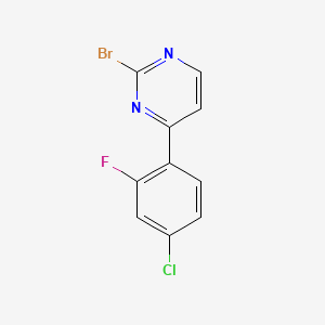 molecular formula C10H5BrClFN2 B14134520 2-Bromo-4-(4-chloro-2-fluorophenyl)pyrimidine 