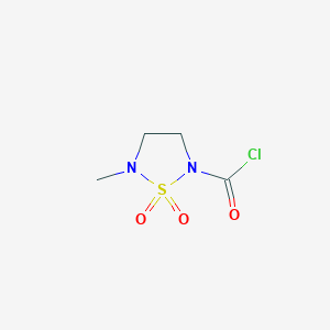 molecular formula C4H7ClN2O3S B14134581 5-Methyl-1,1-dioxo-1lambda~6~,2,5-thiadiazolidine-2-carbonyl chloride CAS No. 67741-66-6