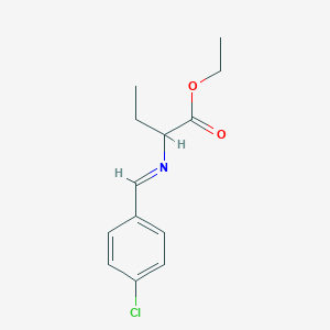 molecular formula C13H16ClNO2 B14134645 Ethyl 2-((4-chlorobenzylidene)amino)butanoate 