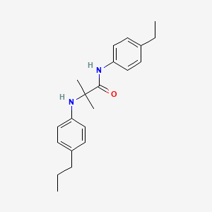 molecular formula C21H28N2O B14134746 N-(4-Ethylphenyl)-2-methyl-N~2~-(4-propylphenyl)alaninamide CAS No. 89312-47-0