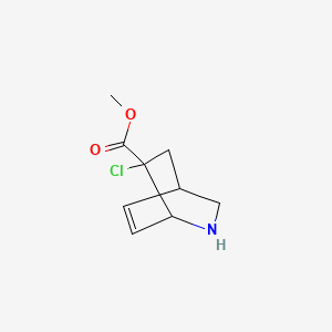 molecular formula C9H12ClNO2 B14134759 Methyl 6-chloro-2-azabicyclo[2.2.2]oct-7-ene-6-carboxylate CAS No. 89129-22-6