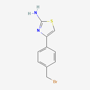 molecular formula C10H9BrN2S B14134766 4-(4-(Bromomethyl)phenyl)thiazol-2-amine CAS No. 767606-50-8