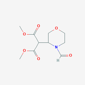 molecular formula C10H15NO6 B14134782 Dimethyl (4-formylmorpholin-3-yl)propanedioate CAS No. 89216-00-2