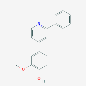 molecular formula C18H15NO2 B14134791 2-Methoxy-4-(2-phenylpyridin-4-yl)phenol 