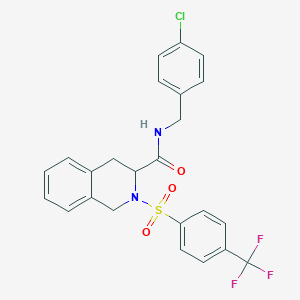molecular formula C24H20ClF3N2O3S B14134807 N-(4-chlorobenzyl)-2-{[4-(trifluoromethyl)phenyl]sulfonyl}-1,2,3,4-tetrahydroisoquinoline-3-carboxamide CAS No. 1219389-85-1
