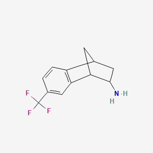molecular formula C12H12F3N B14134812 Benzobicyclo(221)heptene,2EX-NH2-7CF3 CAS No. 83118-51-8