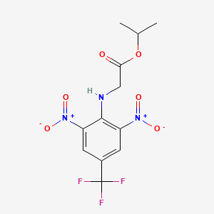 molecular formula C12H12F3N3O6 B1413490 propan-2-yl 2-[2,6-dinitro-4-(trifluoromethyl)anilino]acetate CAS No. 1949836-93-4