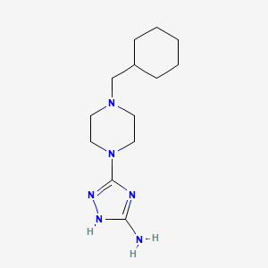 molecular formula C13H24N6 B14134972 3-[4-(cyclohexylmethyl)piperazin-1-yl]-1H-1,2,4-triazol-5-amine CAS No. 89292-95-5