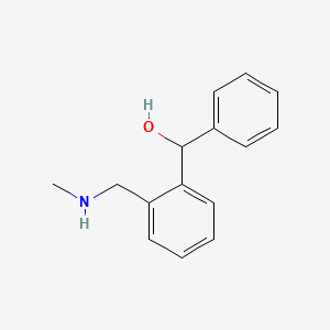 molecular formula C15H17NO B14134977 2-[(Methylamino)methyl]-I+/--phenylbenzenemethanol CAS No. 15496-39-6