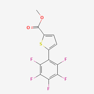 molecular formula C12H5F5O2S B14135020 Methyl 5-(perfluorophenyl)thiophene-2-carboxylate 