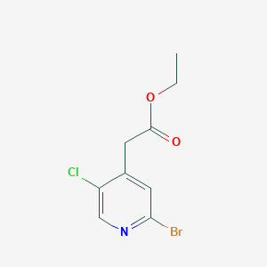 molecular formula C9H9BrClNO2 B1413503 Ethyl 2-bromo-5-chloropyridine-4-acetate CAS No. 1804383-74-1