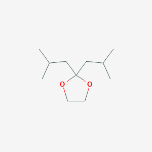 molecular formula C11H22O2 B14135055 2,2-Bis(2-methylpropyl)-1,3-dioxolane CAS No. 4362-59-8