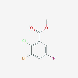molecular formula C8H5BrClFO2 B1413513 Methyl 3-bromo-2-chloro-5-fluorobenzoate CAS No. 1805582-40-4