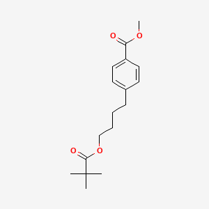 molecular formula C17H24O4 B14135191 Methyl 4-(4-pivaloyloxybutyl)benzoate 