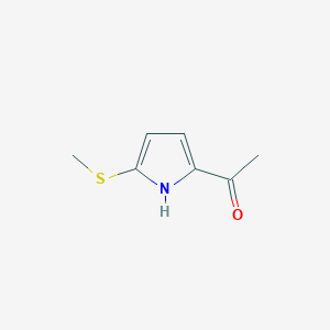 molecular formula C7H9NOS B141352 1-(5-(methylthio)-1H-pyrrol-2-yl)ethanone CAS No. 156210-88-7