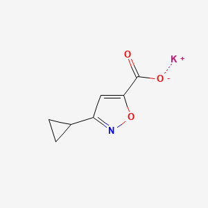molecular formula C7H6KNO3 B1413522 Potassium 3-cyclopropyl-1,2-oxazole-5-carboxylate CAS No. 2034155-49-0