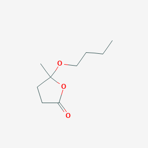 molecular formula C9H16O3 B14135259 5-Butoxy-5-methyloxolan-2-one CAS No. 88928-51-2