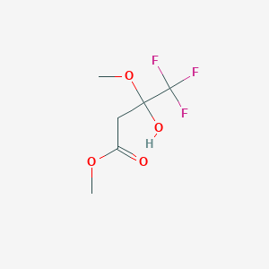 molecular formula C6H9F3O4 B14135285 Methyl 4,4,4-trifluoro-3-hydroxy-3-methoxybutanoate CAS No. 89129-76-0