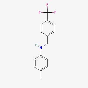 molecular formula C15H14F3N B14135312 N-(4-Methylphenyl)-4-(trifluoromethyl)benzenemethanamine 
