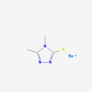 molecular formula C4H6N3NaS B1413546 Sodium (4,5-dimethyl-1,2,4-triazol-3-yl)sulfanide CAS No. 96008-33-2