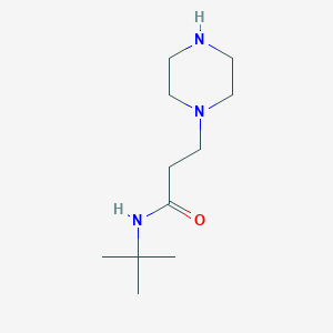 molecular formula C11H23N3O B14135463 N-tert-Butyl-3-(piperazin-1-yl)propanamide CAS No. 89009-65-4