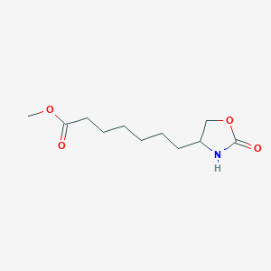 molecular formula C11H19NO4 B14135485 Methyl 7-(2-oxo-1,3-oxazolidin-4-yl)heptanoate CAS No. 89248-81-7