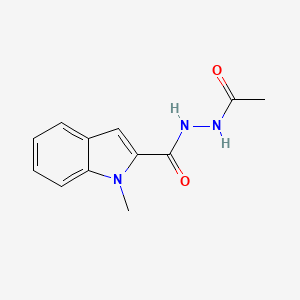 molecular formula C12H13N3O2 B14135511 N'-acetyl-1-methyl-1H-indole-2-carbohydrazide CAS No. 93397-85-4