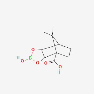 molecular formula C10H15BO5 B14135528 2-Hydroxy-8,8-dimethyltetrahydro-4,7-methanobenzo[d][1,3,2]dioxaborole-4(3aH)-carboxylic acid CAS No. 1313760-55-2