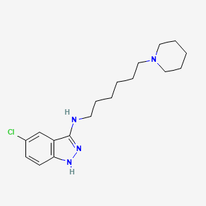 molecular formula C18H27ClN4 B14135577 5-Chloro-N-[6-(piperidin-1-YL)hexyl]-1H-indazol-3-amine CAS No. 88944-72-3