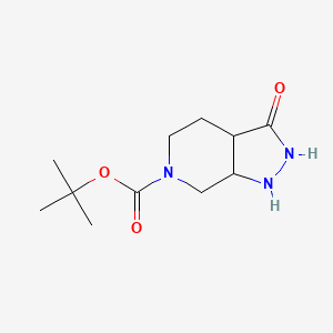 molecular formula C11H19N3O3 B1413560 tert-butyl 3-oxo-hexahydro-1H-pyrazolidino[3,4-c]pyridine-6-carboxylate CAS No. 1936171-23-1