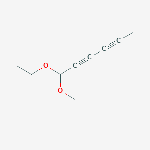 molecular formula C10H14O2 B14135605 1,1-Diethoxyhexa-2,4-diyne CAS No. 3777-62-6