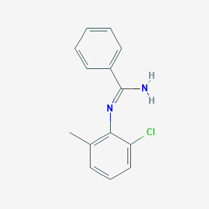 molecular formula C14H13ClN2 B14135632 N'-(2-chloro-6-methylphenyl)benzenecarboximidamide CAS No. 89070-03-1