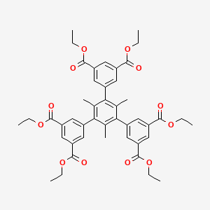 molecular formula C45H48O12 B14135639 Diethyl 5-[3,5-bis[3,5-bis(ethoxycarbonyl)phenyl]-2,4,6-trimethylphenyl]benzene-1,3-dicarboxylate 