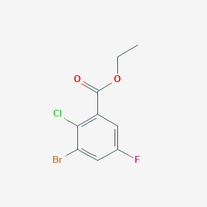 molecular formula C9H7BrClFO2 B1413566 Ethyl 3-bromo-2-chloro-5-fluorobenzoate CAS No. 1805576-76-4