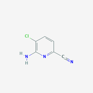 molecular formula C6H4ClN3 B1413568 6-Amino-5-chloropicolinonitrile CAS No. 1805511-71-0