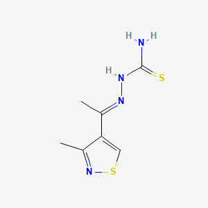 molecular formula C7H10N4S2 B14135731 Methyl 3-methyl-4-isothiazolyl ketone thiosemicarbazone CAS No. 3683-62-3