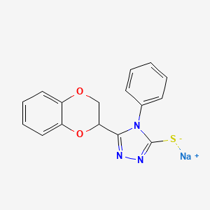 molecular formula C16H12N3NaO2S B1413577 Sodium [5-(2,3-dihydro-1,4-benzodioxin-2-yl)-4-phenyl-1,2,4-triazol-3-yl]sulfanide CAS No. 2034154-77-1