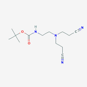 molecular formula C13H22N4O2 B14135807 tert-Butyl (2-(bis(2-cyanoethyl)amino)ethyl)carbamate CAS No. 220170-79-6