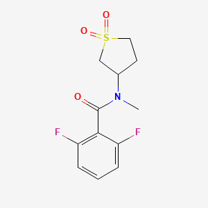 molecular formula C12H13F2NO3S B14135809 N-(1,1-dioxidotetrahydrothiophen-3-yl)-2,6-difluoro-N-methylbenzamide CAS No. 898405-14-6