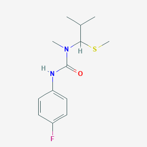 molecular formula C13H19FN2OS B14135854 N'-(4-Fluorophenyl)-N-methyl-N-[2-methyl-1-(methylsulfanyl)propyl]urea CAS No. 89135-75-1