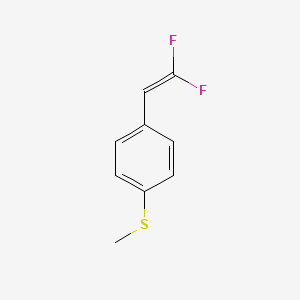 molecular formula C9H8F2S B14135920 beta,beta-Difluoro-4-(methylthio)styrene 