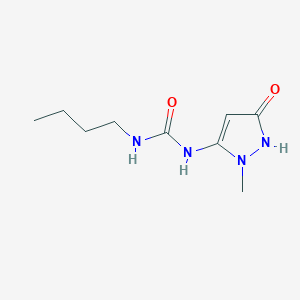 molecular formula C9H16N4O2 B14135977 1-butyl-3-(2-methyl-5-oxo-2,5-dihydro-1H-pyrazol-3-yl)urea CAS No. 400870-40-8